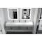 Castello Usa Nile 84-inch Gray Vanity Set with White Top and Black Handles CB-MC-84G-BL-2053-WH - alternate 2